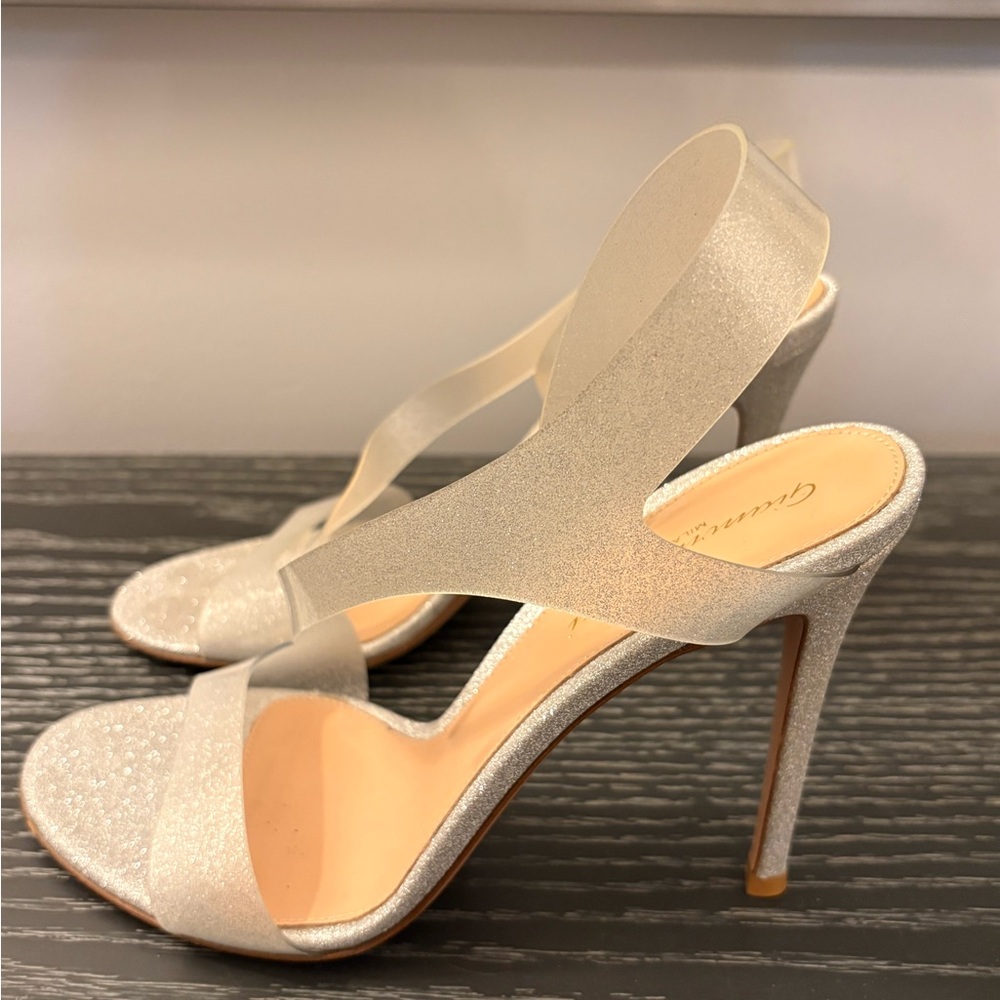 Gianvito Rossi Shimmering Silver Heels